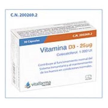 Vitamina D3 25Mcg. (1000Ui)...